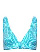 Jewel Cove Uw High Apex Bikini Top 30 D Blue Freya