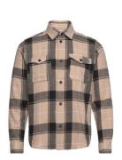 Lennon Check Shirt Beige Les Deux