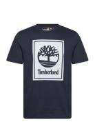 Stack Logo Short Sleeve Tee Dark Sapphire Blue Timberland