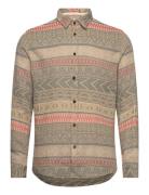 Akleif L/S Jacquard Shirt Green Anerkjendt