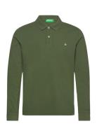 L/S Polo Shirt Green United Colors Of Benetton