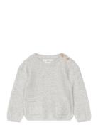 Knit Pockets Sweater Grey Mango