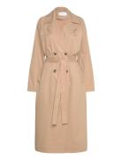 Vijancine L/S Long Trenchcoat - Noos Beige Vila