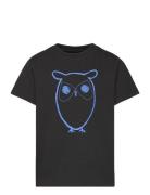 Big Owl T-Shirt - Gots/Vegan Black Knowledge Cotton Apparel