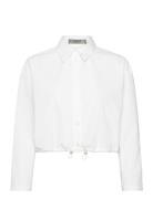 Cotton Parachute Shirt White Mango