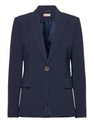 Fitted 1 Bttn Blazer Navy Michael Kors