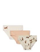 Nanette Printed Briefs 3-Pack Mix Pink Liewood