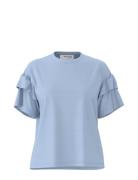 Slfrylie Ss Florence Tee M Blue Selected Femme