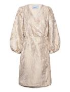 Msalika Short Wrap Dress Gold Minus