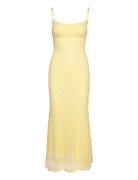 Adoni Mesh Midi Dress Yellow Bardot