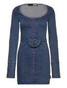 Stretchy Scoop Neck Dress Blue ROTATE Birger Christensen