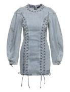 Denim Laced Mini Dress Blue ROTATE Birger Christensen