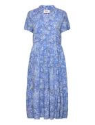 Edasz Ss Maxi Dress Blue Saint Tropez