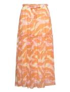 Recycled Chiffon Skirt Orange Rosemunde