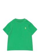 Cotton Jersey Crewneck Tee Green Ralph Lauren Baby