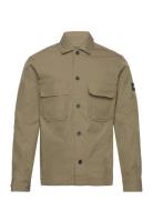 Cotton Nylon Overshirt Khaki Calvin Klein