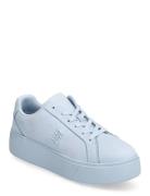 Platform Court Sneaker Nubuck Blue Tommy Hilfiger