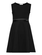 Logo Tape Sleeveless Punto Dress Black Calvin Klein