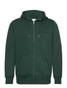 Embossed Full Zip Hoodie Green GANT