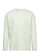 Top L S Basic Stripe Green Lindex