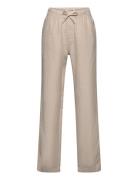 Trousers Linen Blend Beige Lindex