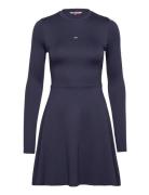 Tjw Ls Fit & Flare Dress Navy Tommy Jeans