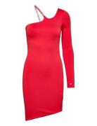 Tjw Logo Tape Bodycon Dress Red Tommy Jeans