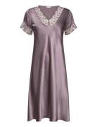 Pure Silk - Nightdress W/Short Slee Grey Lady Avenue