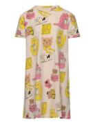 Cats Aop Ss Dress Patterned Mini Rodini