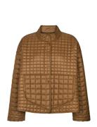 Kally - Linear Quilt Short Jacket Brown Rabens Sal R