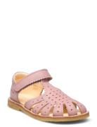 Sandals - Flat - Closed Toe - Pink ANGULUS