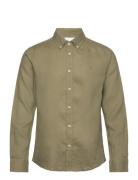 Kristian Linen B.d. Shirt Green Les Deux