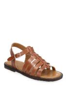 Sandals - Flat - Open Toe - Op Brown ANGULUS