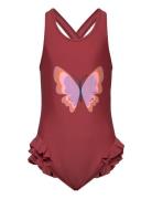 Swimsuit W. Application Brown Color Kids