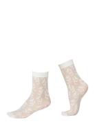 Flora Flower Socks White Swedish Stockings