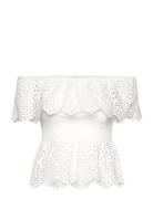 Cotton Top W/ Embroidery White Rosemunde