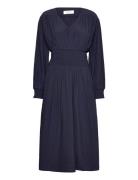 Dress W/ Smock Navy Rosemunde