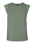 Vmemily Sl Gathering Top Jrs Noos Green Vero Moda