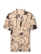 Printed Fluid Regular-Fit Shirt Beige Mango