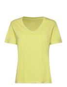 Reg Sunfaded Ss V-Neck T-Shirt Yellow GANT