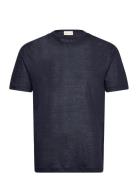 Linen Ss T-Shirt Navy GANT