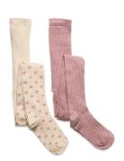 Stockings W. Pattern Patterned Minymo