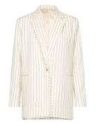 Ariana Tailored Fringe Blazer Cream Malina