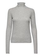 Rib Mock Neck Top Grey Filippa K