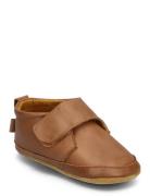 Classic Leather Slippers Brown Melton