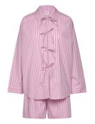 Stripel Set Shirt+Shorts Pink Becksöndergaard