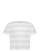 Striped Cotton T-Shirt Blue Mango