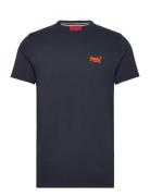 Essential Logo Emb Neon Tee Navy Superdry