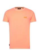 Essential Logo Emb Neon Tee Orange Superdry