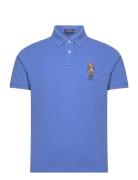 Custom Slim Fit Polo Bear Polo Shirt Blue Polo Ralph Lauren